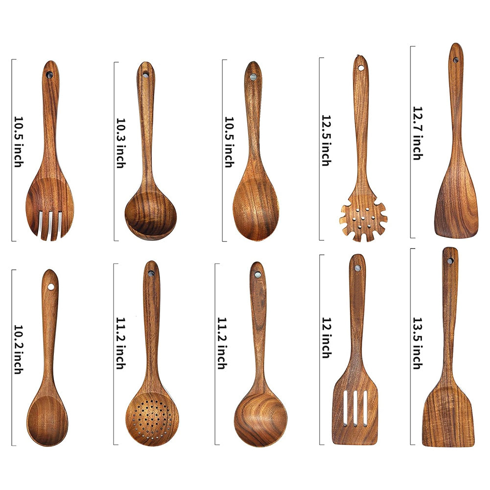 Wooden Kitchen Cooking Tools And Utensils Set