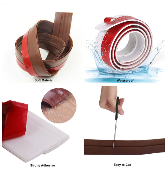 1. Silicone Door Bottom Seal Strip Waterproof Windproof Soundproof