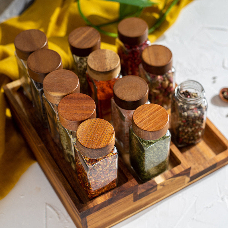 Square Spice Storage Glass