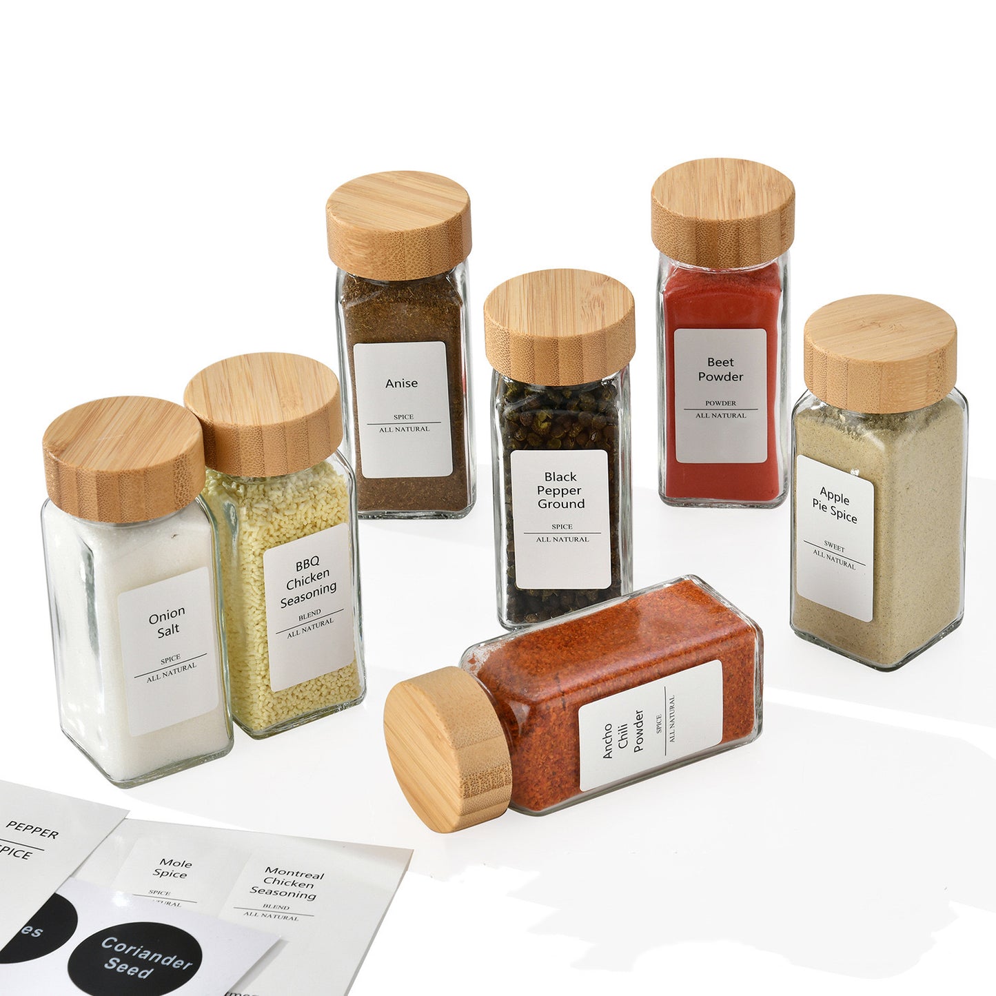 Square Spice Storage Glass