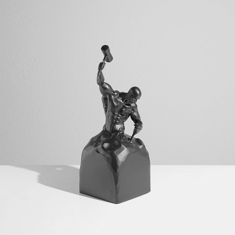 French Style Art Sculpture White Black Minimalist