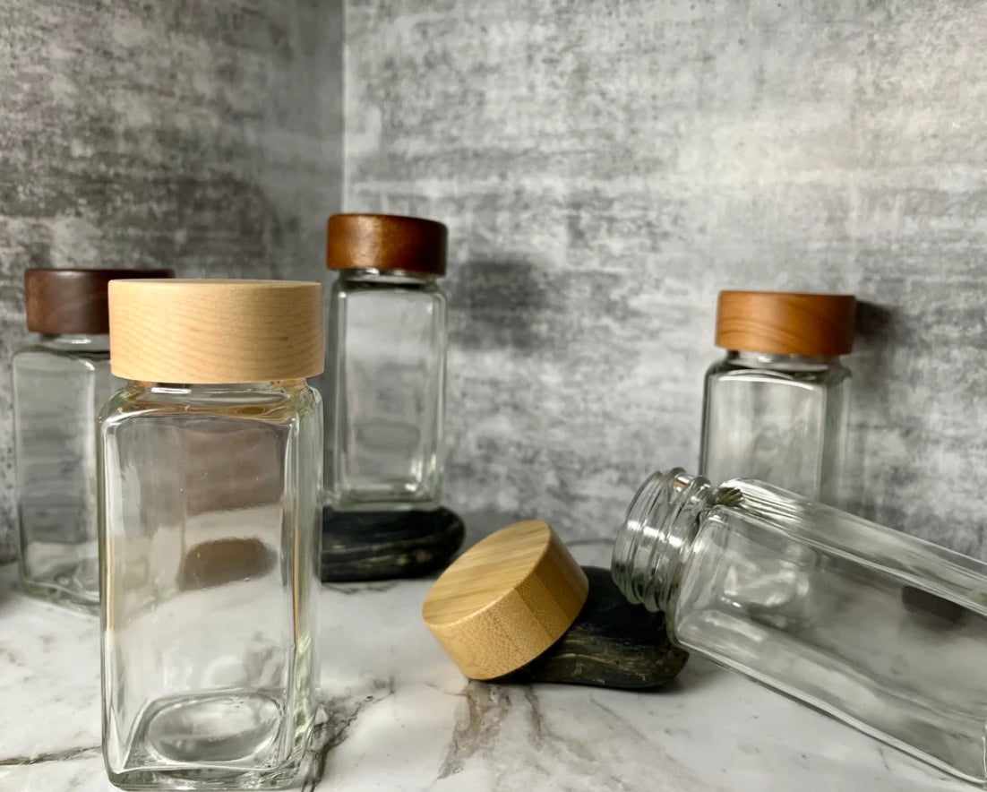 Square Spice Storage Glass